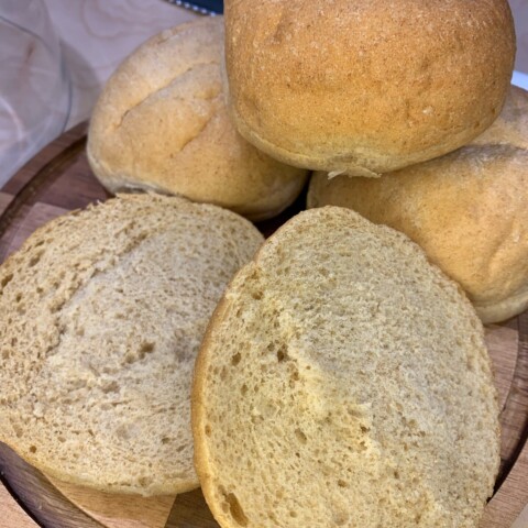 4'' White Wheat Hamburger Buns